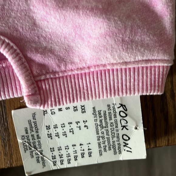 Doggie pink hoodie size Large 🐶💙 - Picture 3 of 4